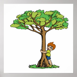 Affiches Hugger d'arbre
