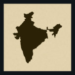 Affiches Humeurs d'épices au chocolat Inde<br><div class="desc">Plan de l'Inde dans la palette de couleurs Spice Moods d'Emporio Moffa.</div>