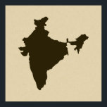 Affiches Humeurs d'épices au chocolat Inde<br><div class="desc">Plan de l'Inde dans la palette de couleurs Spice Moods d'Emporio Moffa.</div>