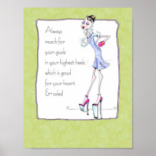 Affiches Humour de chaussure avec texte