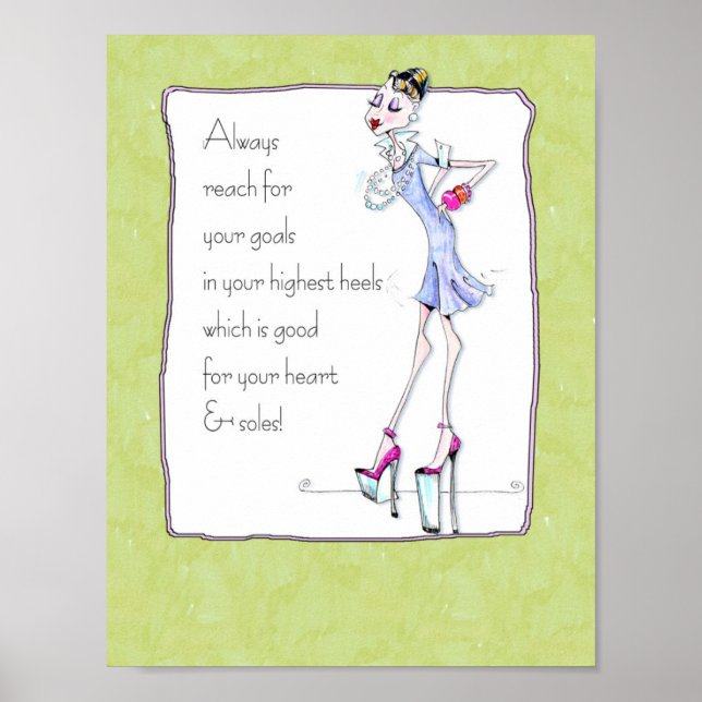 Affiches Humour de chaussure avec texte (Devant)