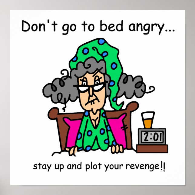 Affiches Humour heure du coucher (Devant)