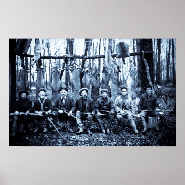 Affiches Hunt Club 1911 Chasseurs de cerfs Vintages (Devant)