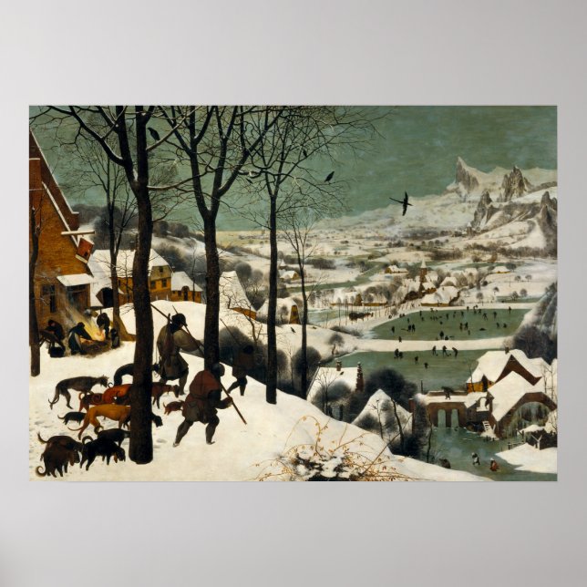 Affiches Hunters in the Snow by Pieter Bruegel the Elder (Devant)