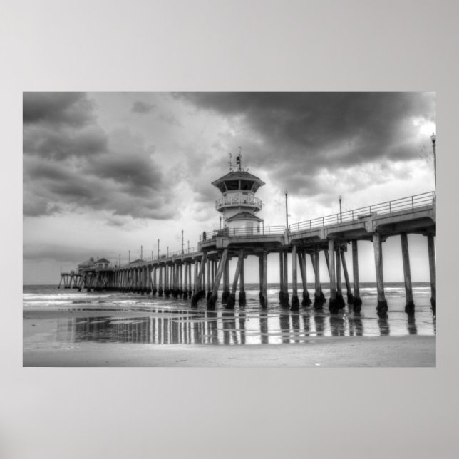 Affiches Huntington Beach Pier " Ca (Devant)