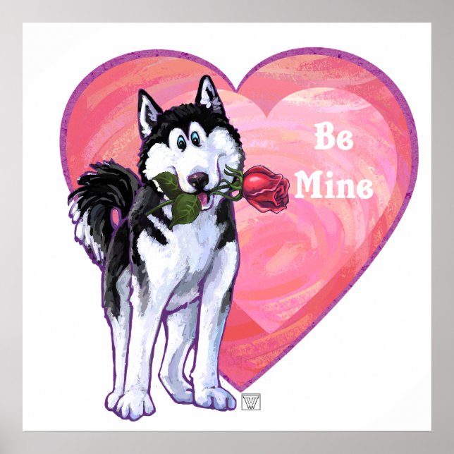 Affiches Husky Saint-Valentin (Devant)
