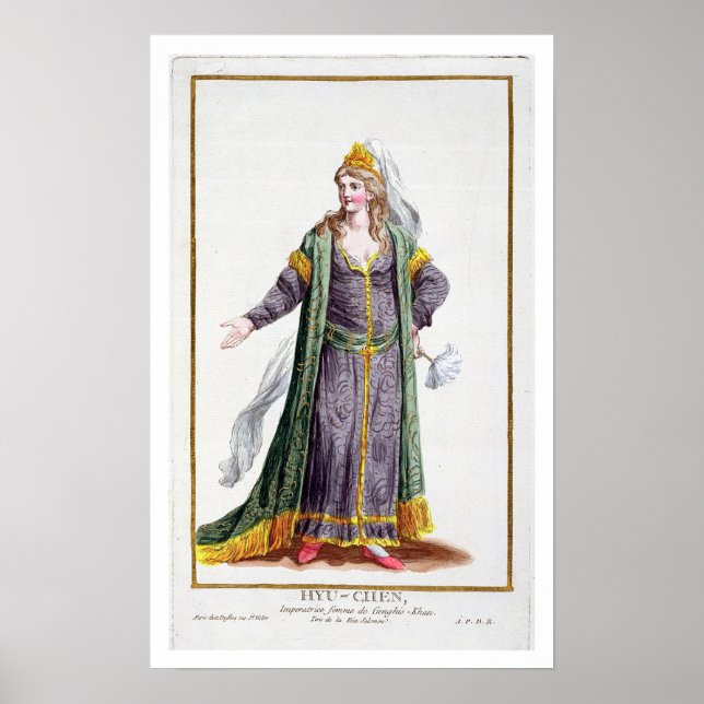 Affiches Hyu-Chen, épouse de Genghis Khan, de 'Receuil des (Devant)
