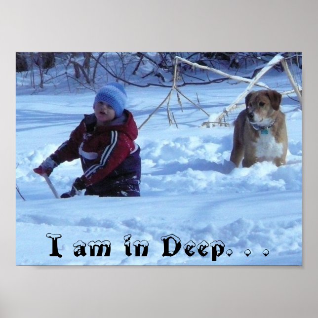 Affiches I am in Deep. . . (child and dog) (Devant)