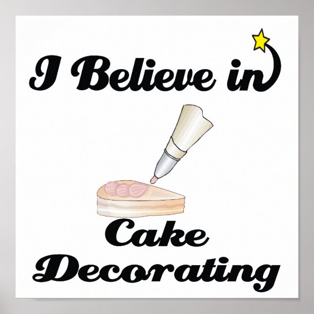 Affiches i believe in cake decorating (Devant)