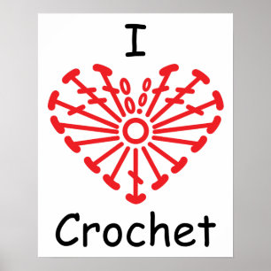 Affiches I Coeur Crochet - Coeur Crochet Motif graphique