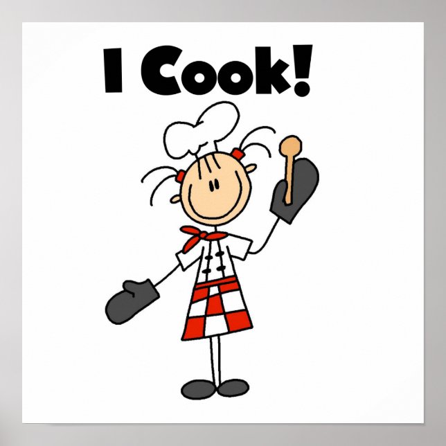 Affiches I Cook - Chef femme (Devant)