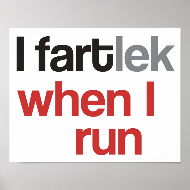 Affiches I FARTlek quand je cours © - Funny FARTlek (Devant)