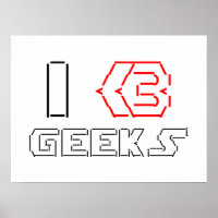 I Heart Geek ASCII ART