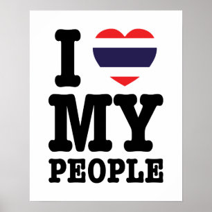 Affiches I Heart (Love) My Thai People