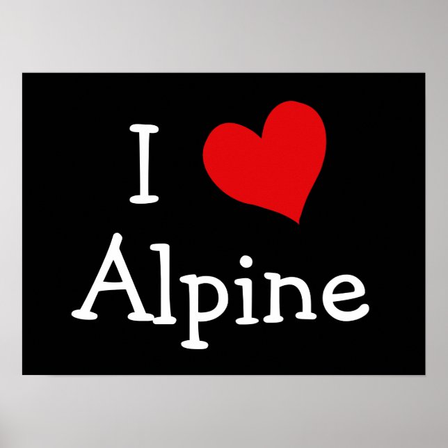 Affiches I Love Alpine (Devant)