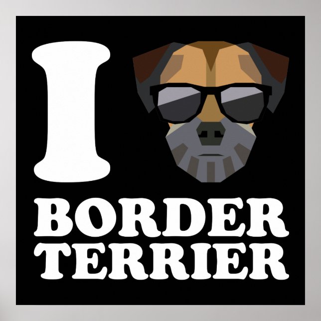 Affiches I Love Border Terrier -2- (Devant)
