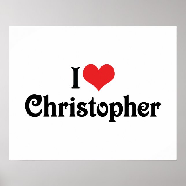 Affiches I Love Christopher (Devant)