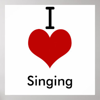 Affiches I Love (coeur) Chant