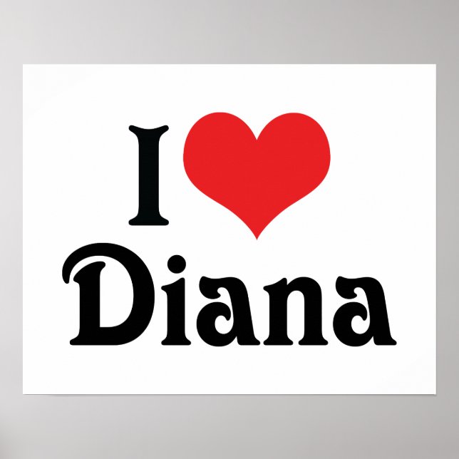 Affiches I Love Diana (Devant)