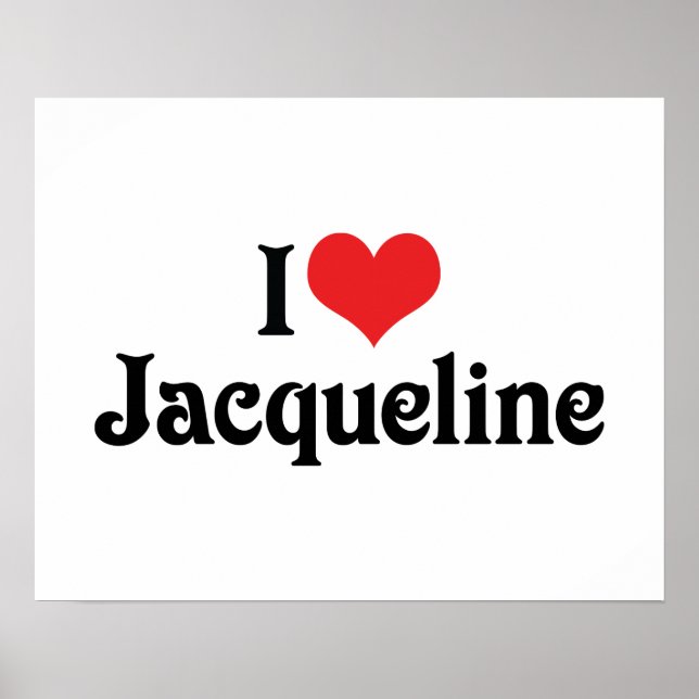 Affiches I Love Jacqueline (Devant)