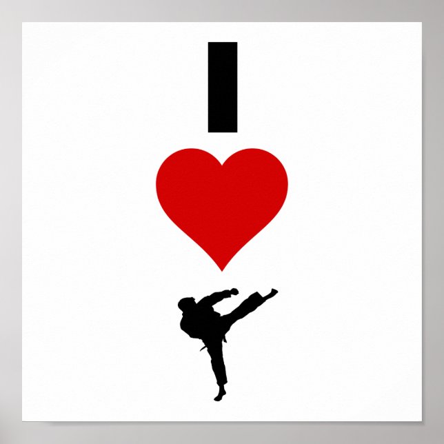 Affiches I Love Karate (Vertical) (Devant)