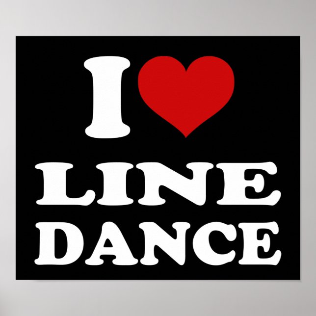 Affiches I Love Line Dance (Devant)
