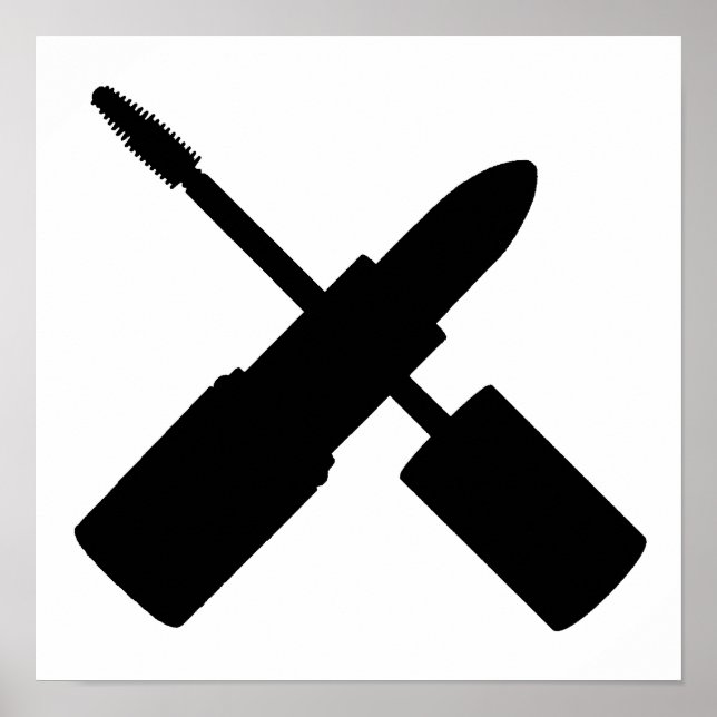 Affiches I Love Make Up Lipstick Mascara Cosmétique maquill (Devant)