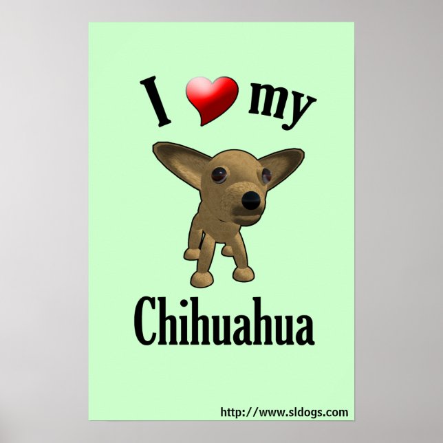 Affiches I Love My Chihuahua (Devant)