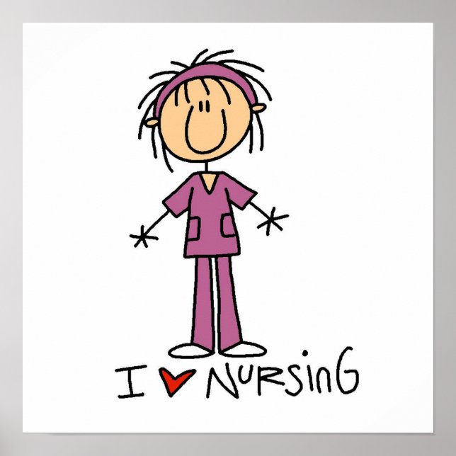 Affiches I Love Nursing T-shirts and Gifts (Devant)