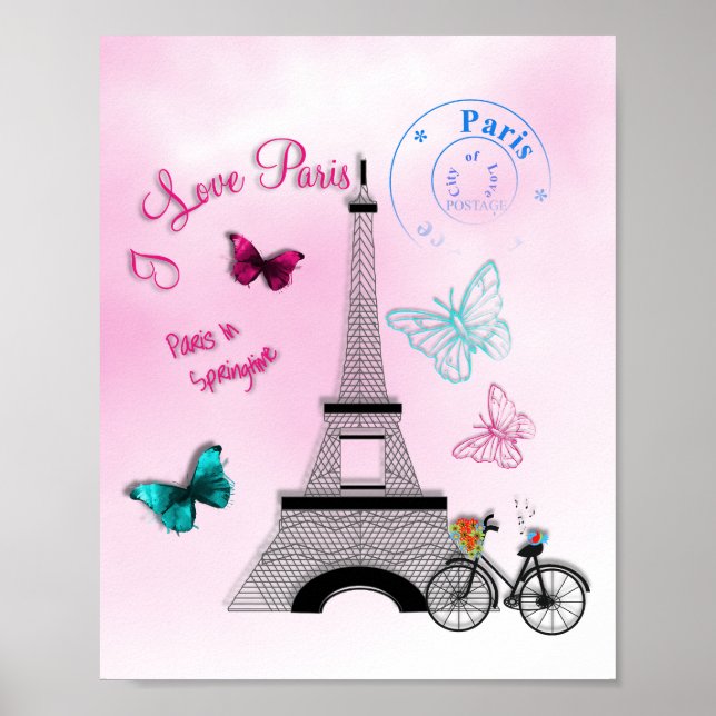 Affiches I Love Paris In Springtime (Devant)