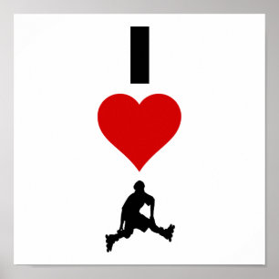 Affiches I Love Rollerblading (vertical)