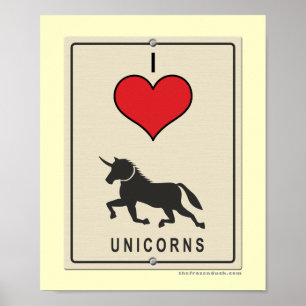 Affiches I Love Unicorns