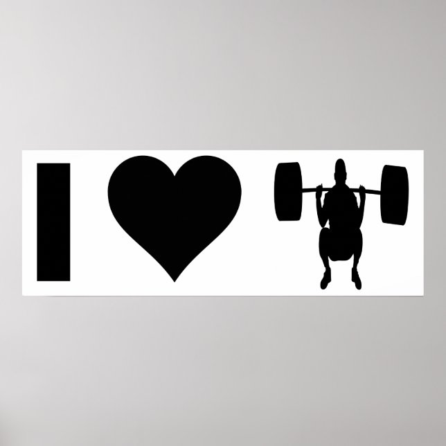 Affiches I Love Weight Lifting (Devant)