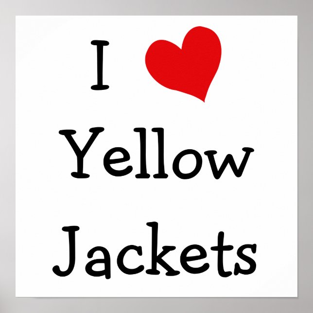 Affiches I Love Yellow Jackets (Devant)
