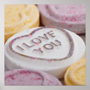 Affiches "I Love You" Candy Gros plan