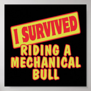 AFFICHES I SURVIVED RIDING A MECHANICAL BULL