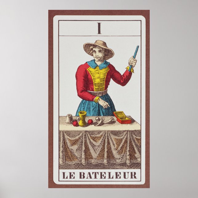 Affiches I The Magician, sept cartes tarot (Devant)