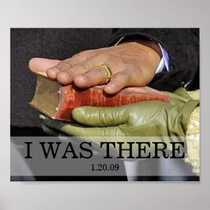 Affiches I WAS THERE: President Obama Hand on Lincoln Bible