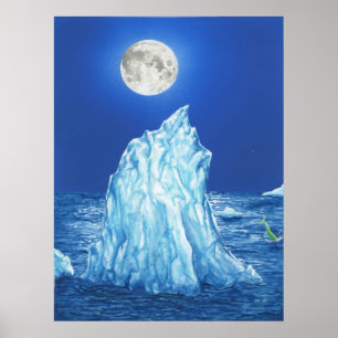 Affiches Iceberg de Snowland sous la Pleine lune
