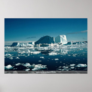 Affiches Iceberg, hiver du Groenland