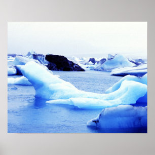 Affiches Icebergs sur la lagune de Jokulsarlon
