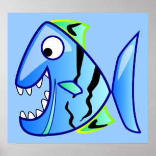Affiches icon-27971  icon blue fish theme apps piranha CUTE