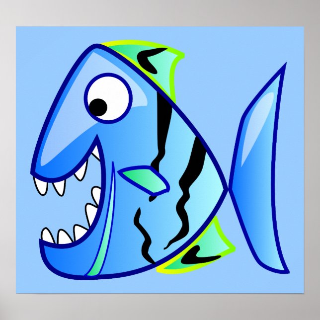 Affiches icône-27971 icône poisson bleu applications thème  (Devant)
