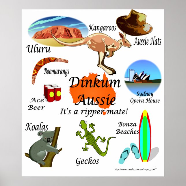 Affiches icônes australiennes, (Devant)