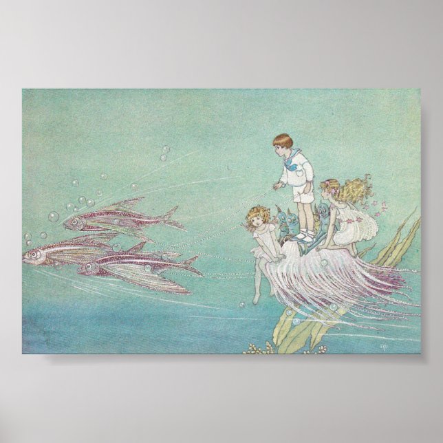 Affiches Ida Rentoul Print - Poissons (Devant)