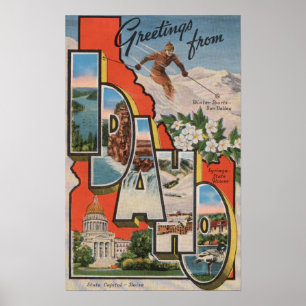 Affiches Idaho (Ski)Grandes Scènes De LETTREIdaho