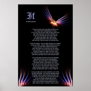 Affiches If by Rudyard Kipling with Phoenix Firebird Print