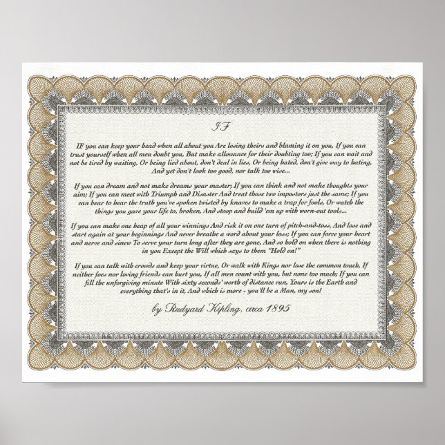 Affiches IF Inspirer le poème pour les jeunes hommes par Ru (Devant)