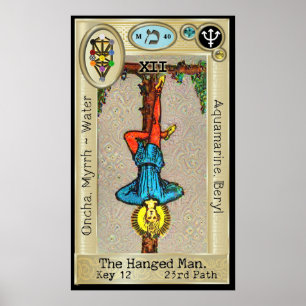 Affiches Ifdawn Deepdream Tarot Key 12 ~ Homme pendu