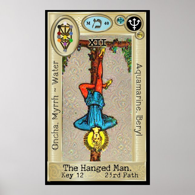 Affiches Ifdawn Deepdream Tarot Key 12 ~ Homme pendu (Devant)